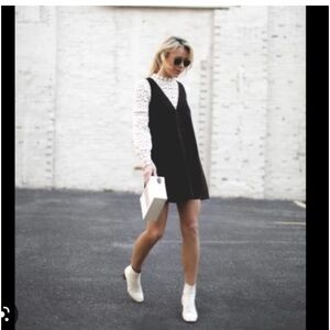 Nordstrom 5/48 Black Faux Suede Mini Dress